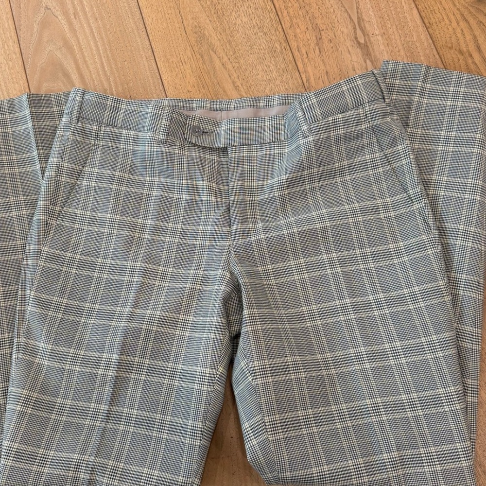 Men's Custom Tailored Slacks | Grey Check Pants | Slim Fit | Hong Kong Bespoke - Picture 5 of 6